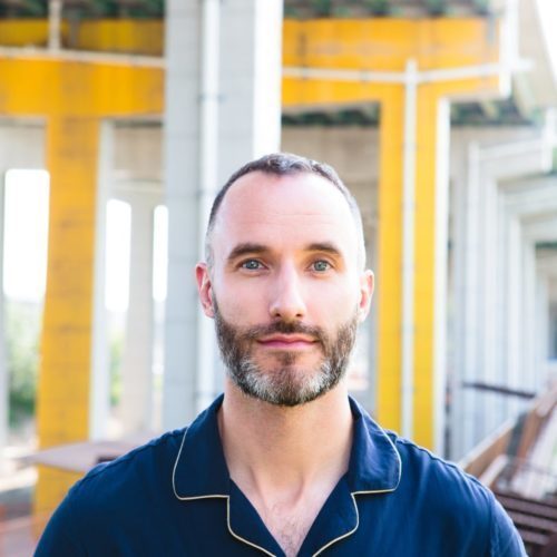 David Carey headshot with The Bentway Site in background
